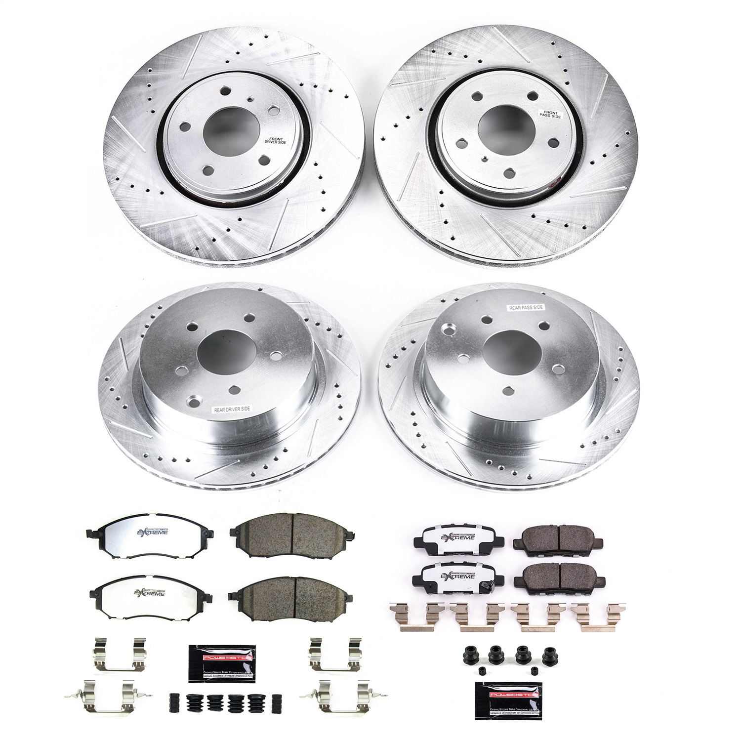 Power Stop - K8878-26 - Front and Rear - Disc Brake Pad and Rotor Kit