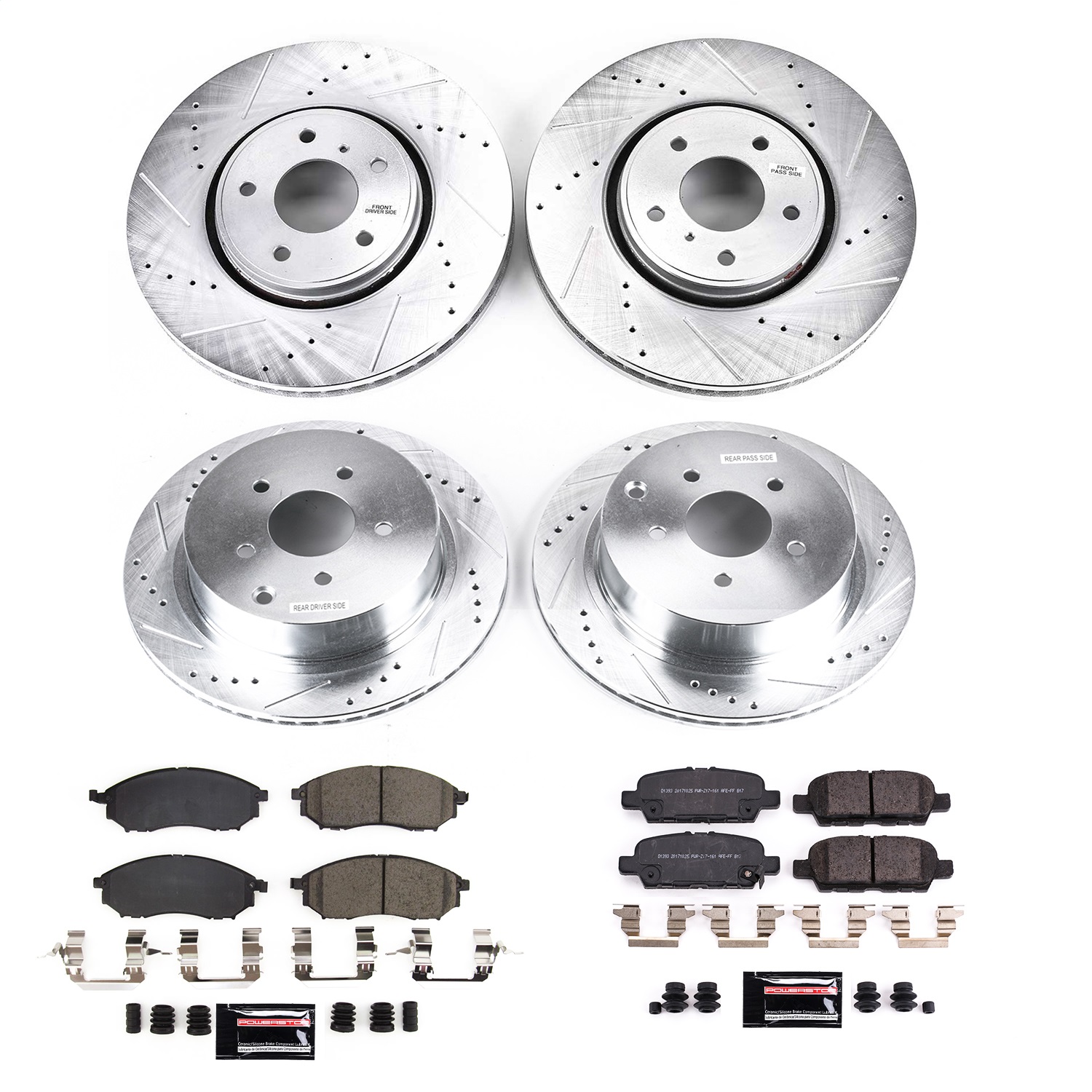 Power Stop - K8878 - Front and Rear - Disc Brake Pad and Rotor Kit