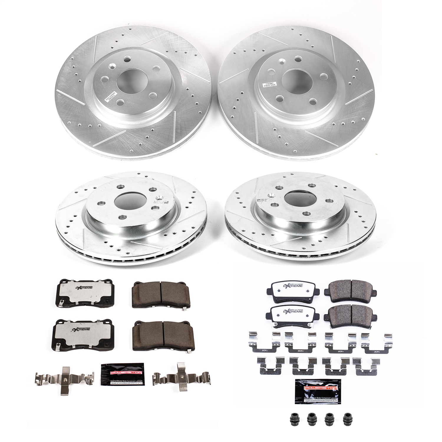 Power Stop - K8885-26 - Front and Rear - Disc Brake Pad and Rotor Kit