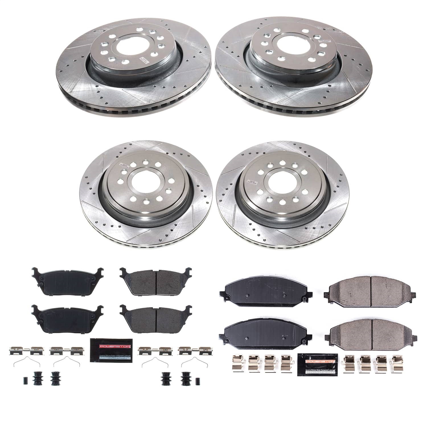 Power Stop - K8902 - Front and Rear - Disc Brake Pad and Rotor Kit