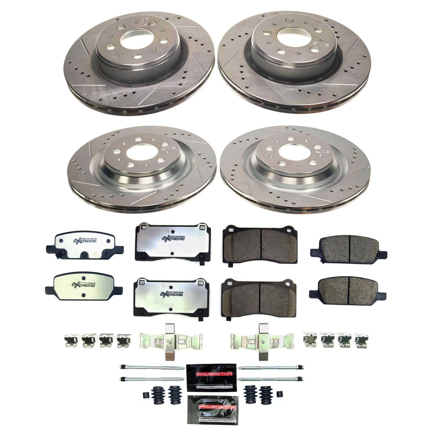 Power Stop - K8904-26 - Front and Rear - Disc Brake Pad and Rotor Kit