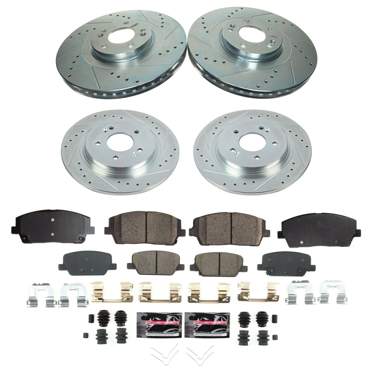 Power Stop - K8918 - Front and Rear - Disc Brake Pad and Rotor Kit