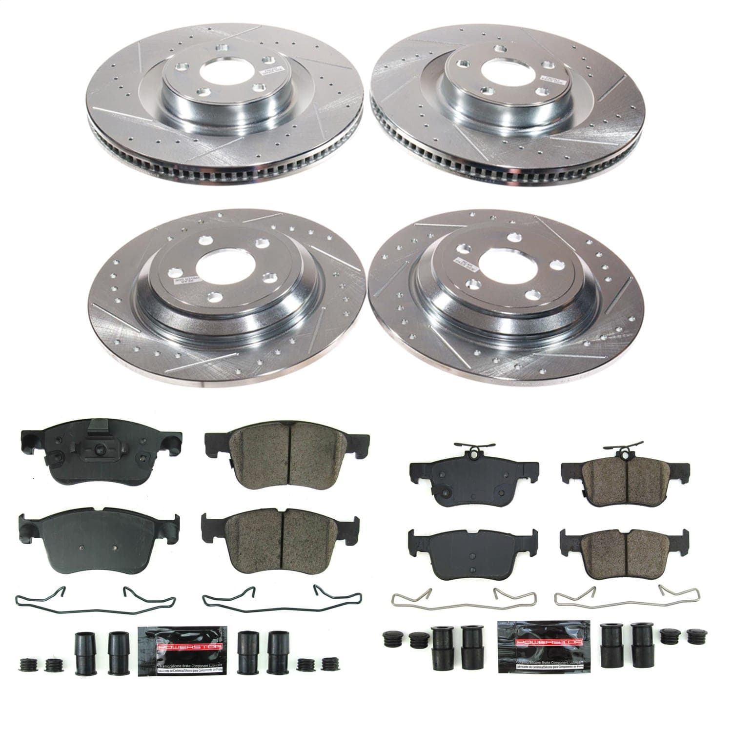 Power Stop - K8940 - Front and Rear - Disc Brake Pad and Rotor Kit
