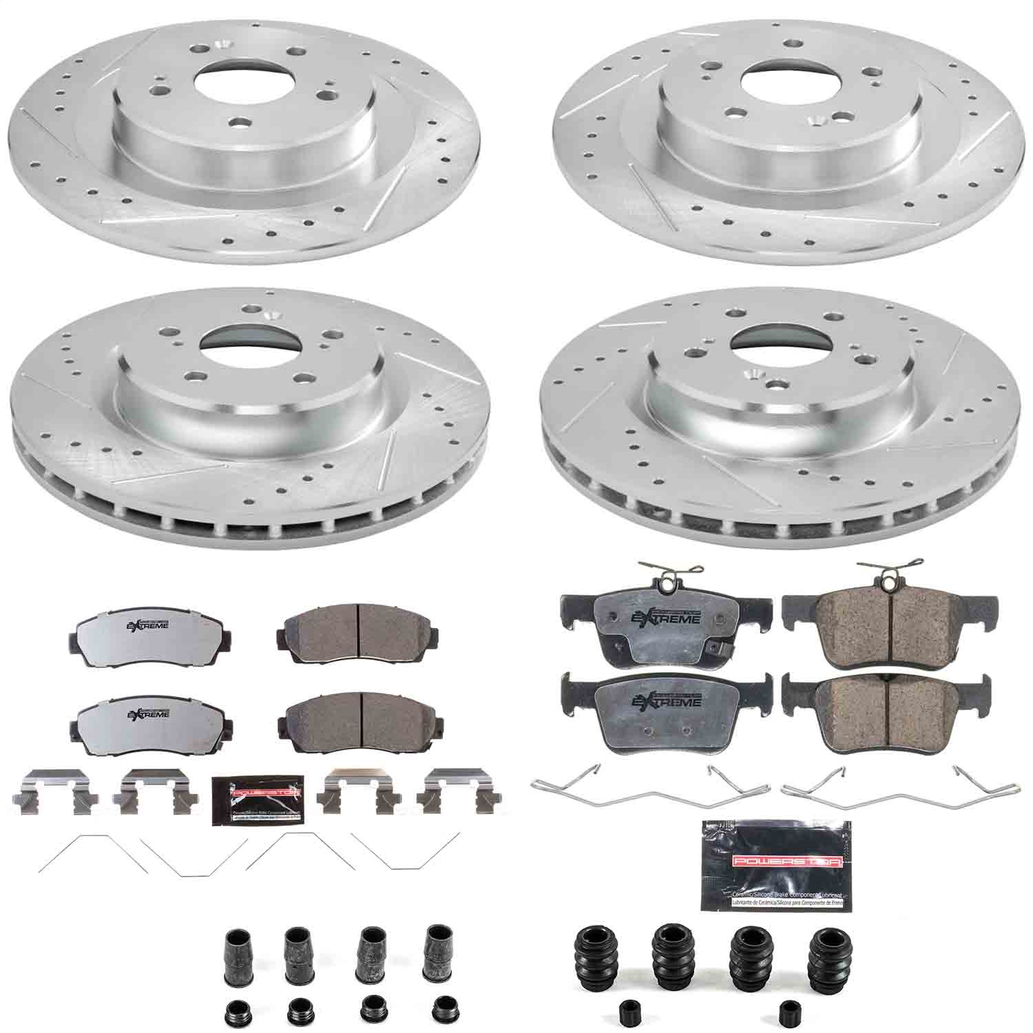 Power Stop - K8944-26 - Front and Rear - Disc Brake Pad and Rotor Kit