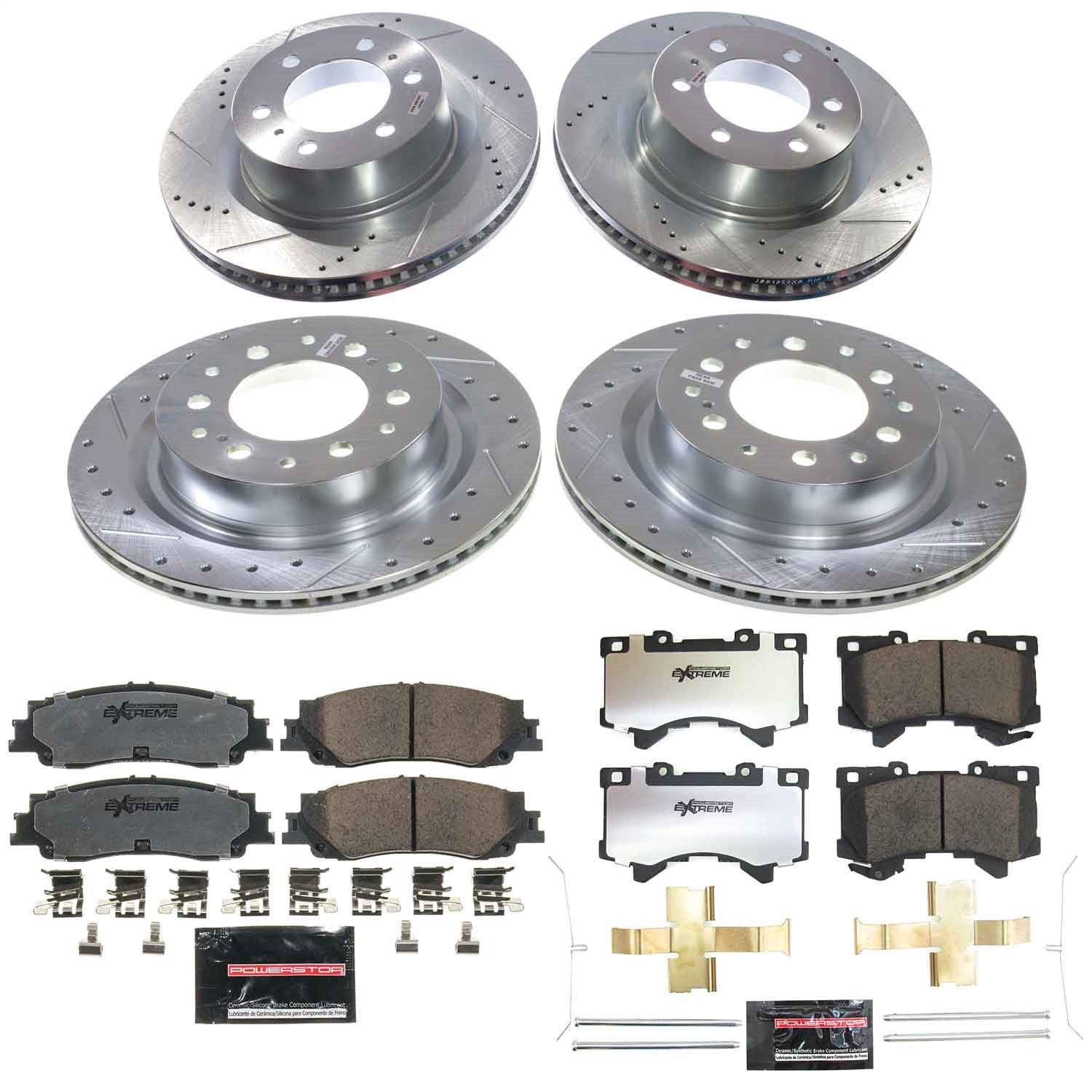 Power Stop - K8946-36 - Front and Rear - Disc Brake Pad and Rotor Kit