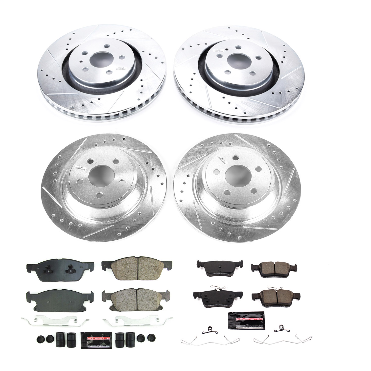 Power Stop - K8975 - Front and Rear - Disc Brake Pad and Rotor Kit