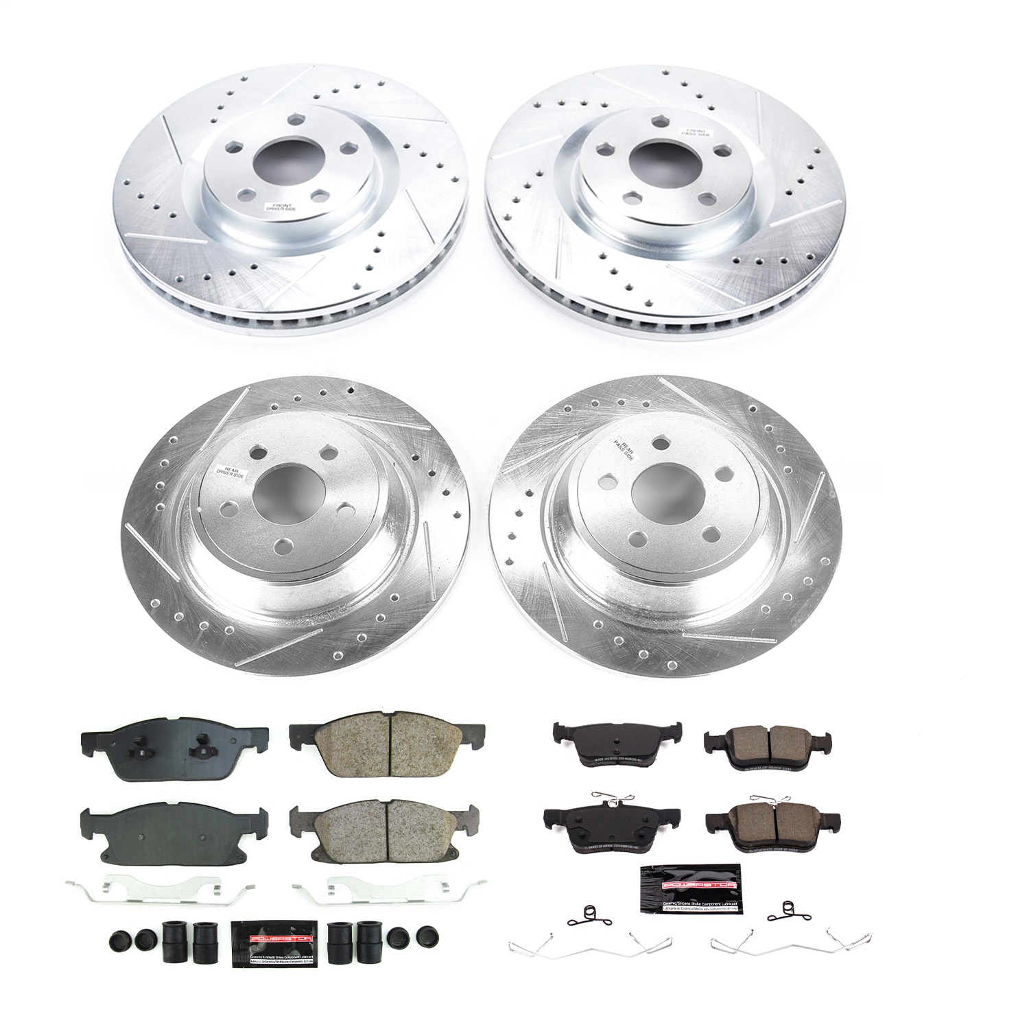 Power Stop - K8976 - Front and Rear - Disc Brake Pad and Rotor Kit