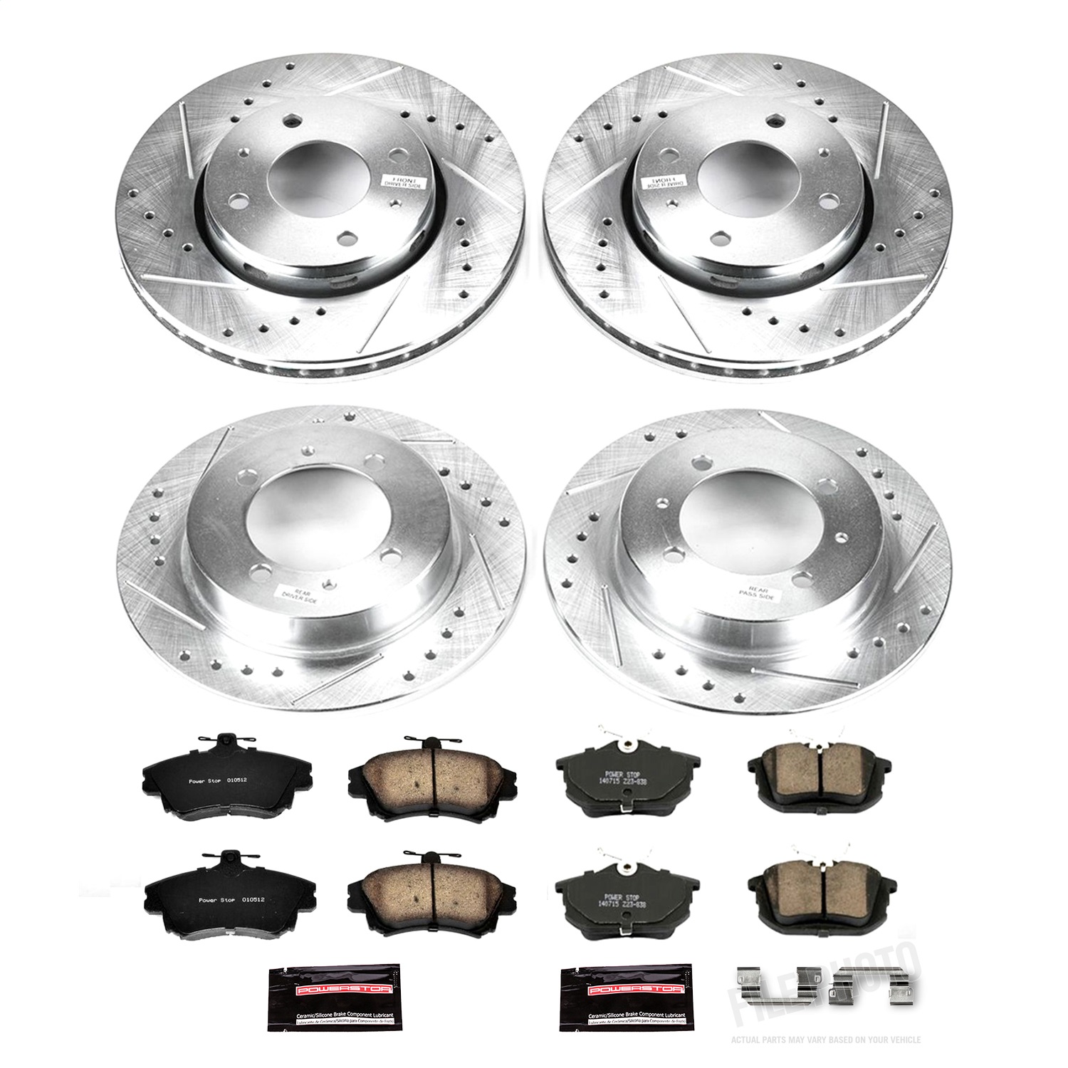Power Stop - K912 - Front and Rear - Disc Brake Pad and Rotor Kit