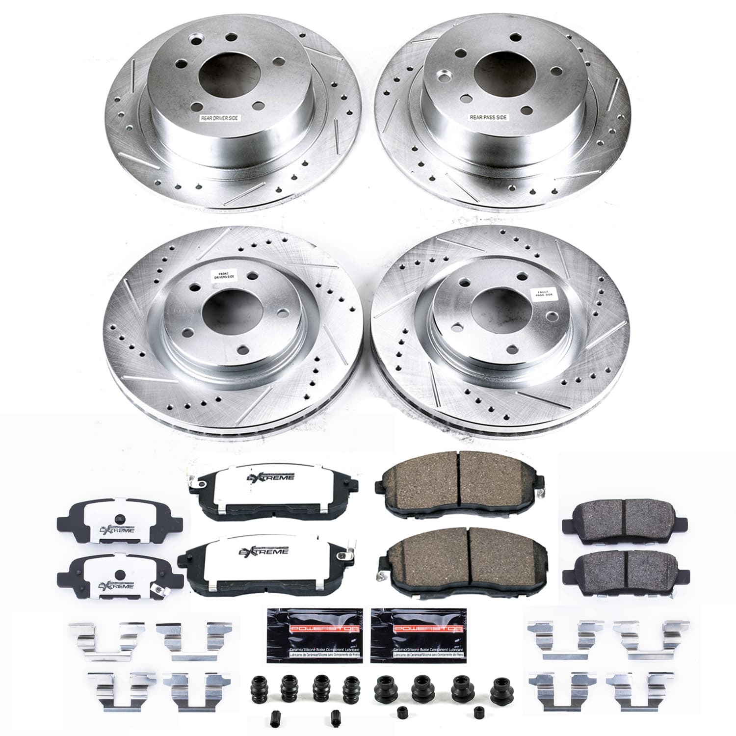 Power Stop - K9141-26 - Front and Rear - Disc Brake Pad and Rotor Kit