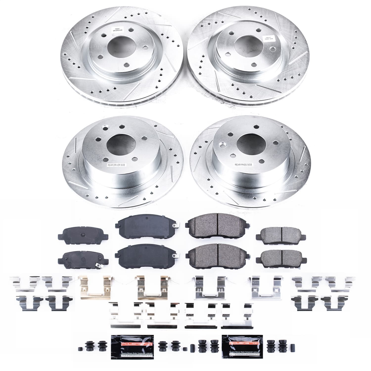 Power Stop - K9141 - Front and Rear - Disc Brake Pad and Rotor Kit
