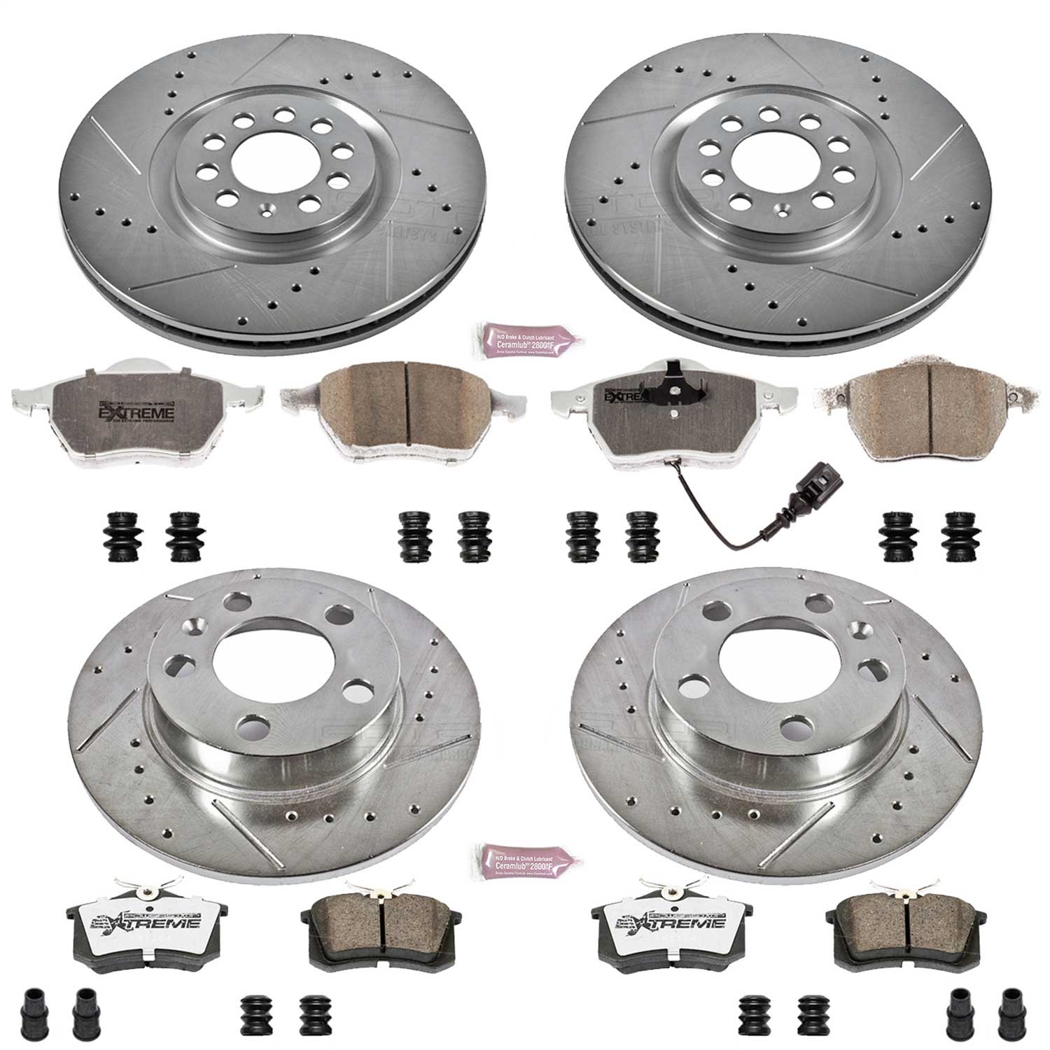 Power Stop - K915-26 - Front and Rear - Disc Brake Pad and Rotor Kit