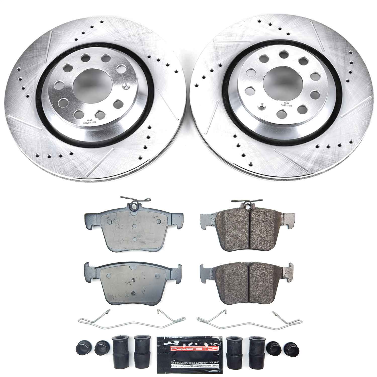 Power Stop - K9214 - Rear - Disc Brake Pad and Rotor Kit