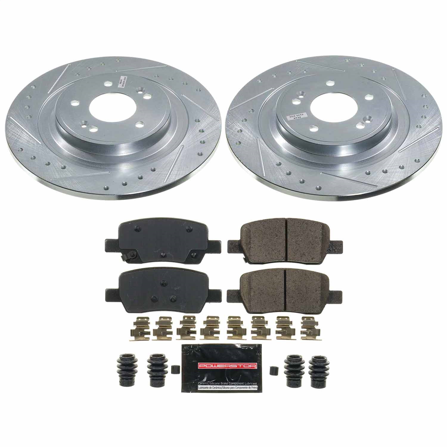 Power Stop - K9221 - Rear - Disc Brake Pad and Rotor Kit