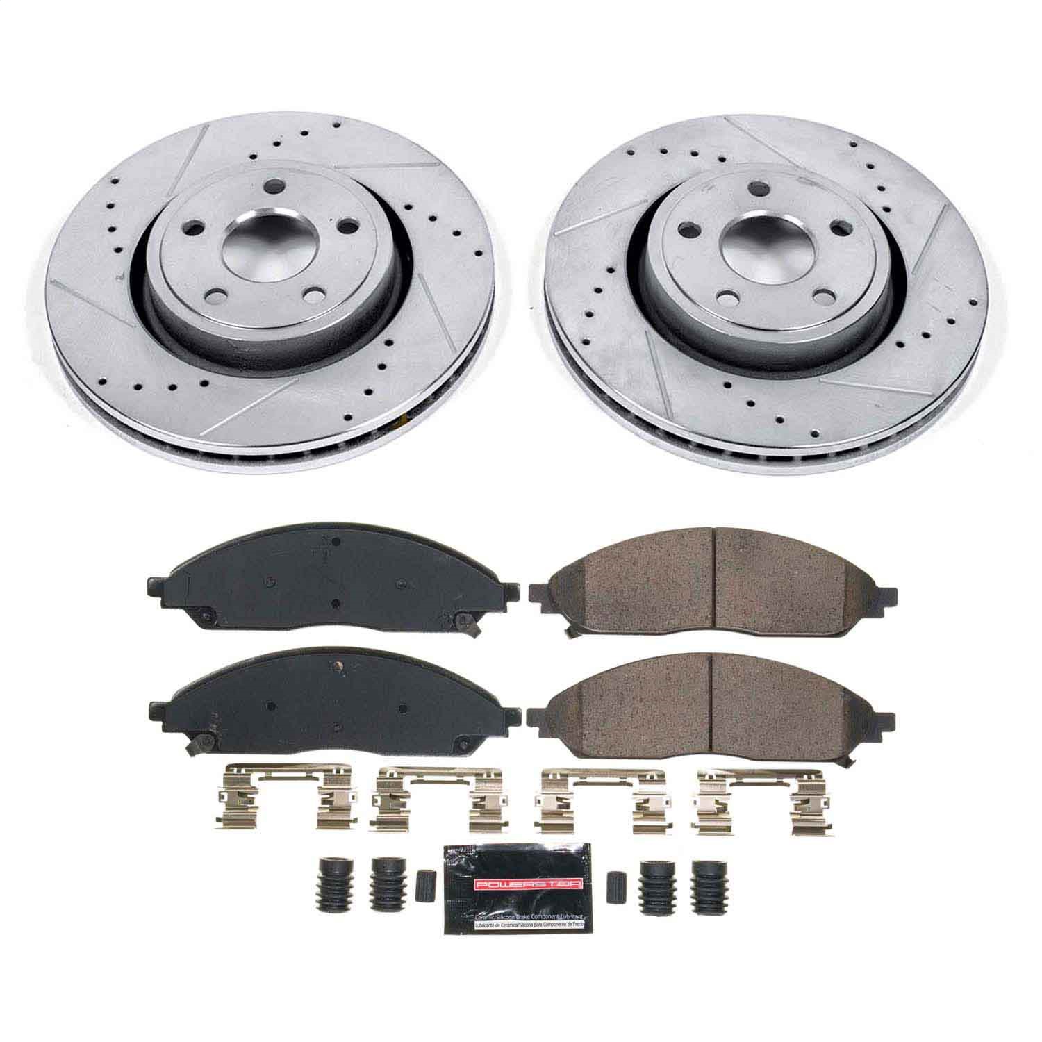 Power Stop - K9241 - Front - Disc Brake Pad and Rotor Kit