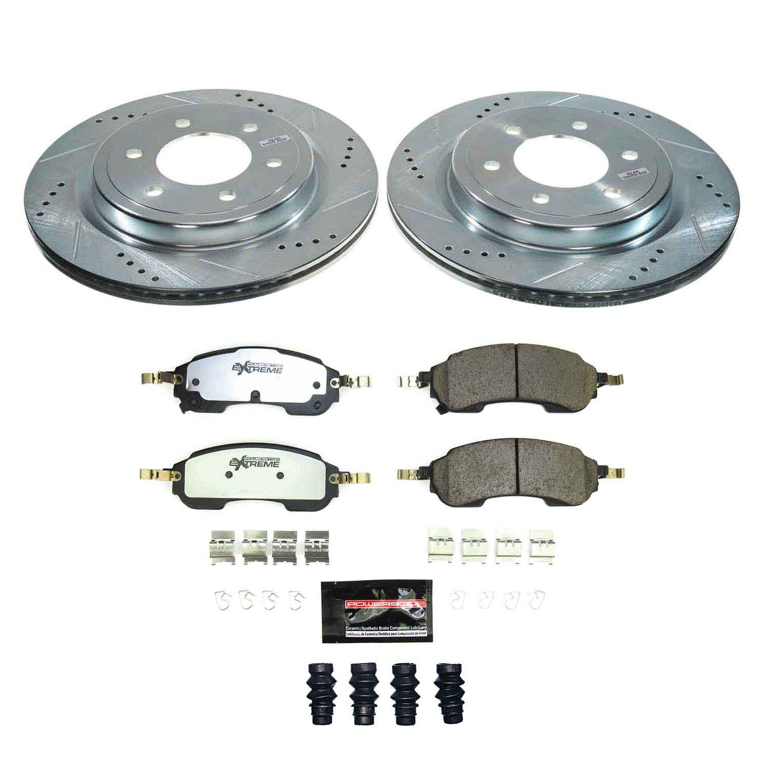 Power Stop - K9243-36 - Rear - Disc Brake Pad and Rotor Kit
