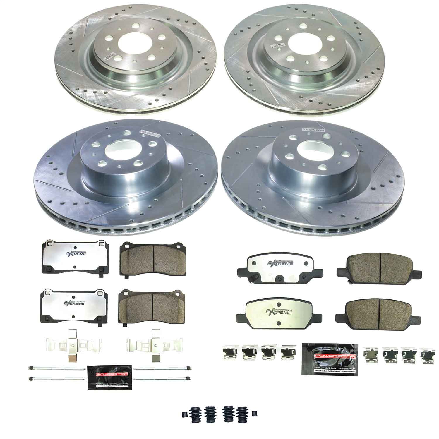 Power Stop - K9252-26 - Front and Rear - Disc Brake Pad and Rotor Kit