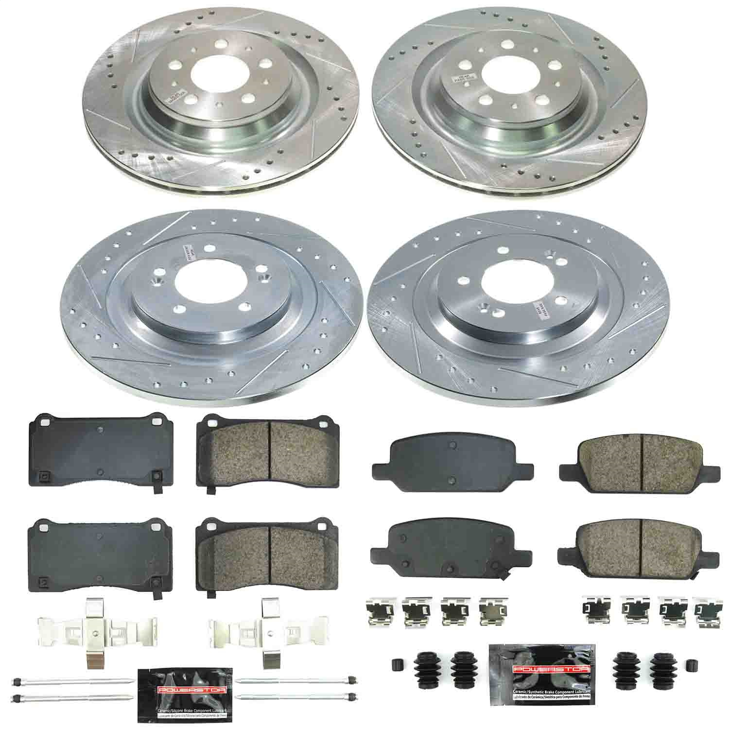Power Stop - K9252 - Front and Rear - Disc Brake Pad and Rotor Kit