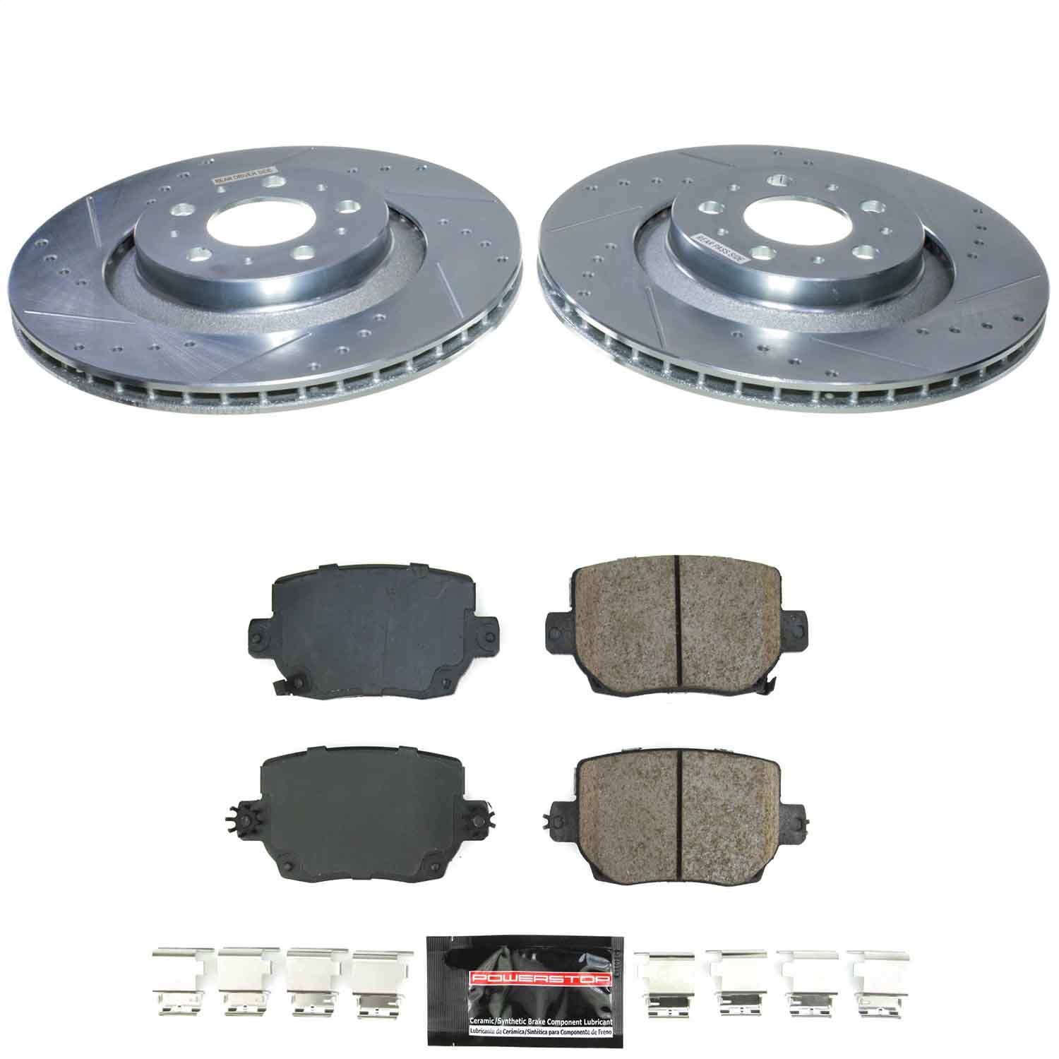 Power Stop - K9254 - Rear - Disc Brake Pad and Rotor Kit