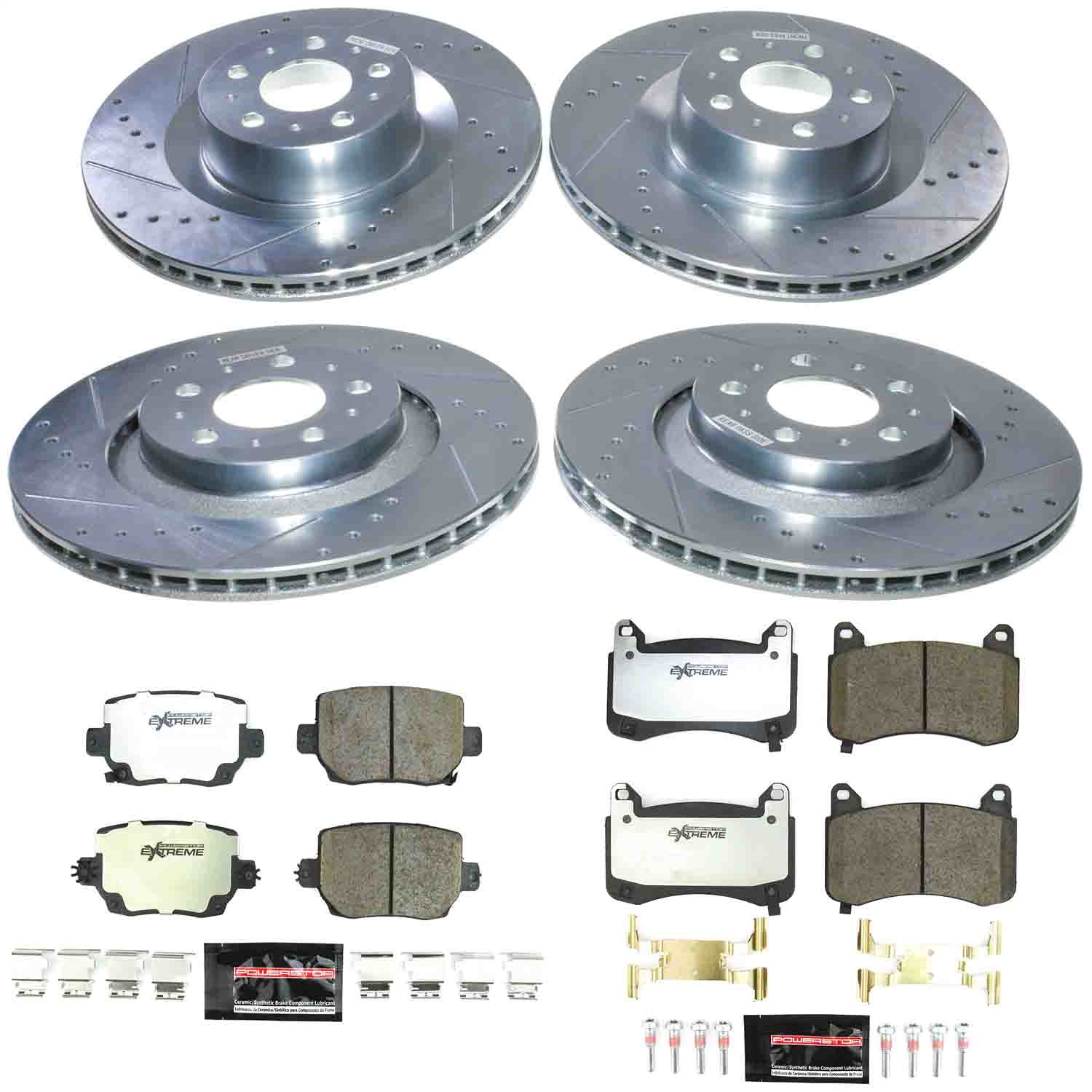 Power Stop - K9255-26 - Front and Rear - Disc Brake Pad and Rotor Kit