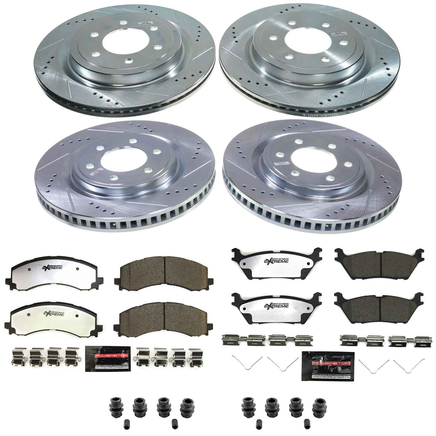 Power Stop - K9267-36 - Front and Rear - Disc Brake Pad and Rotor Kit