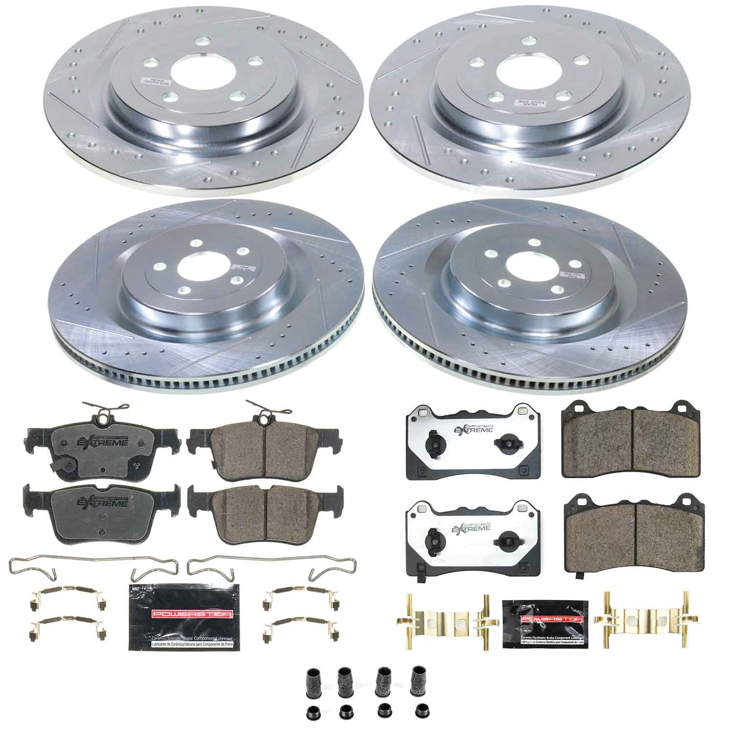 Power Stop - K9270-26 - Front and Rear - Disc Brake Pad and Rotor Kit