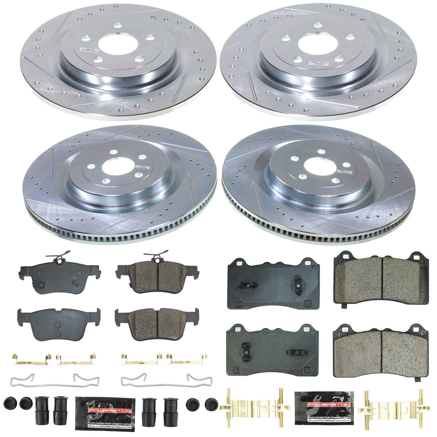 Power Stop - K9270 - Front and Rear - Disc Brake Pad and Rotor Kit