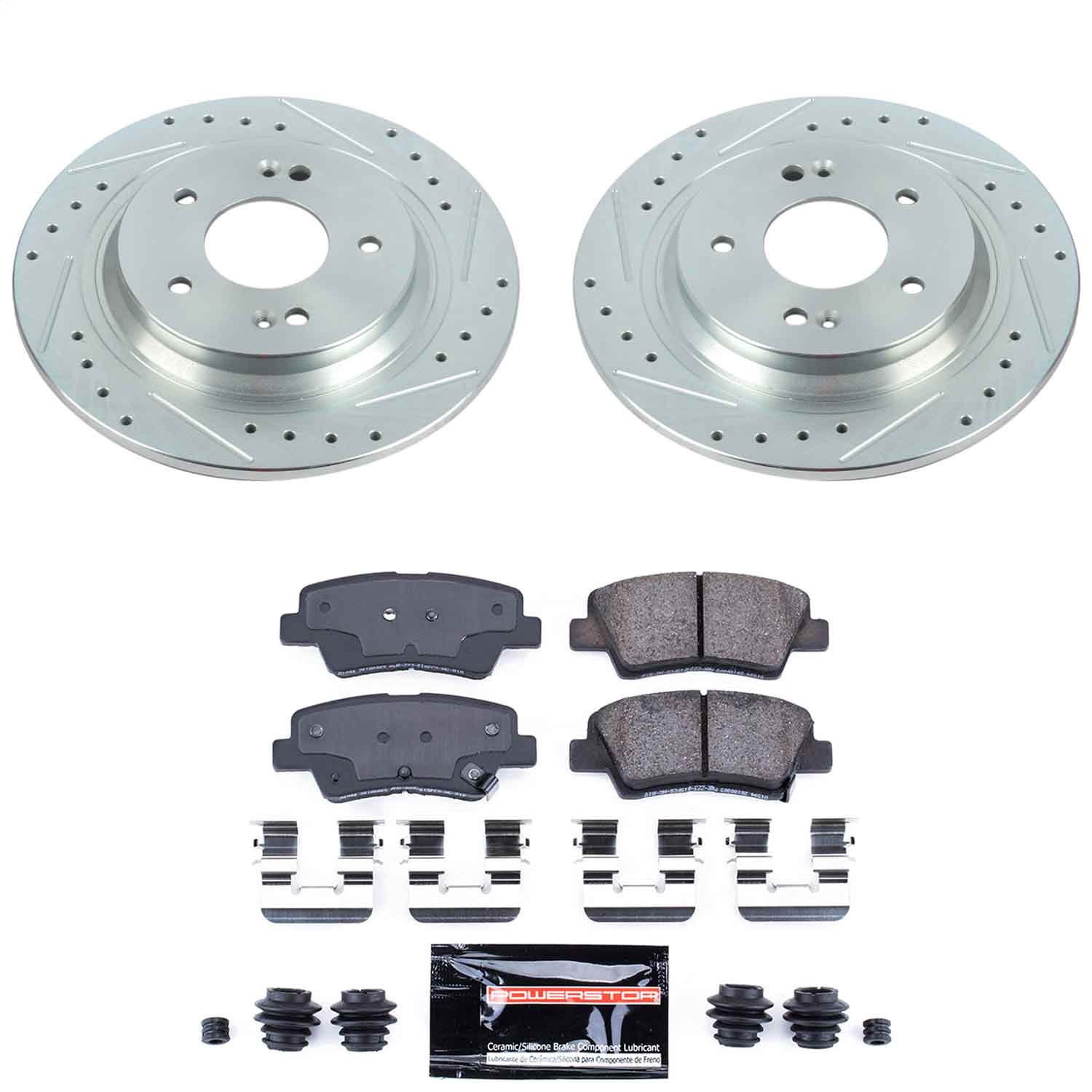 Power Stop - K9271 - Rear - Disc Brake Pad and Rotor Kit