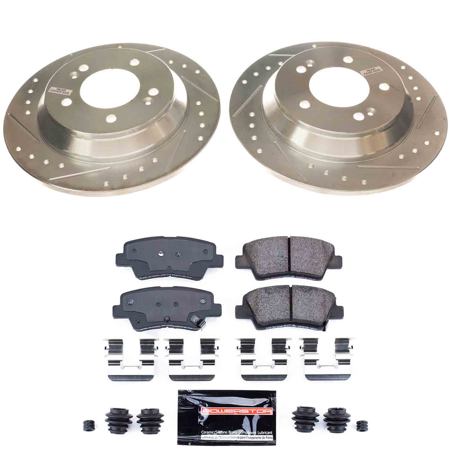 Power Stop - K9273 - Rear - Disc Brake Pad and Rotor Kit