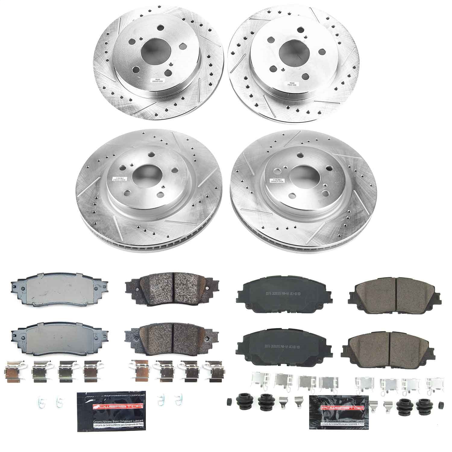 Power Stop - K9276 - Front and Rear - Disc Brake Pad and Rotor Kit