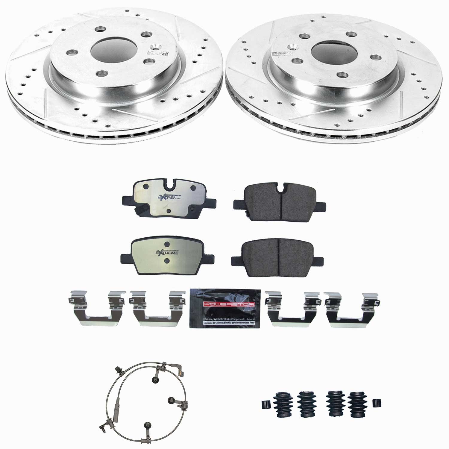Power Stop - K9300-36 - Rear - Disc Brake Pad and Rotor Kit