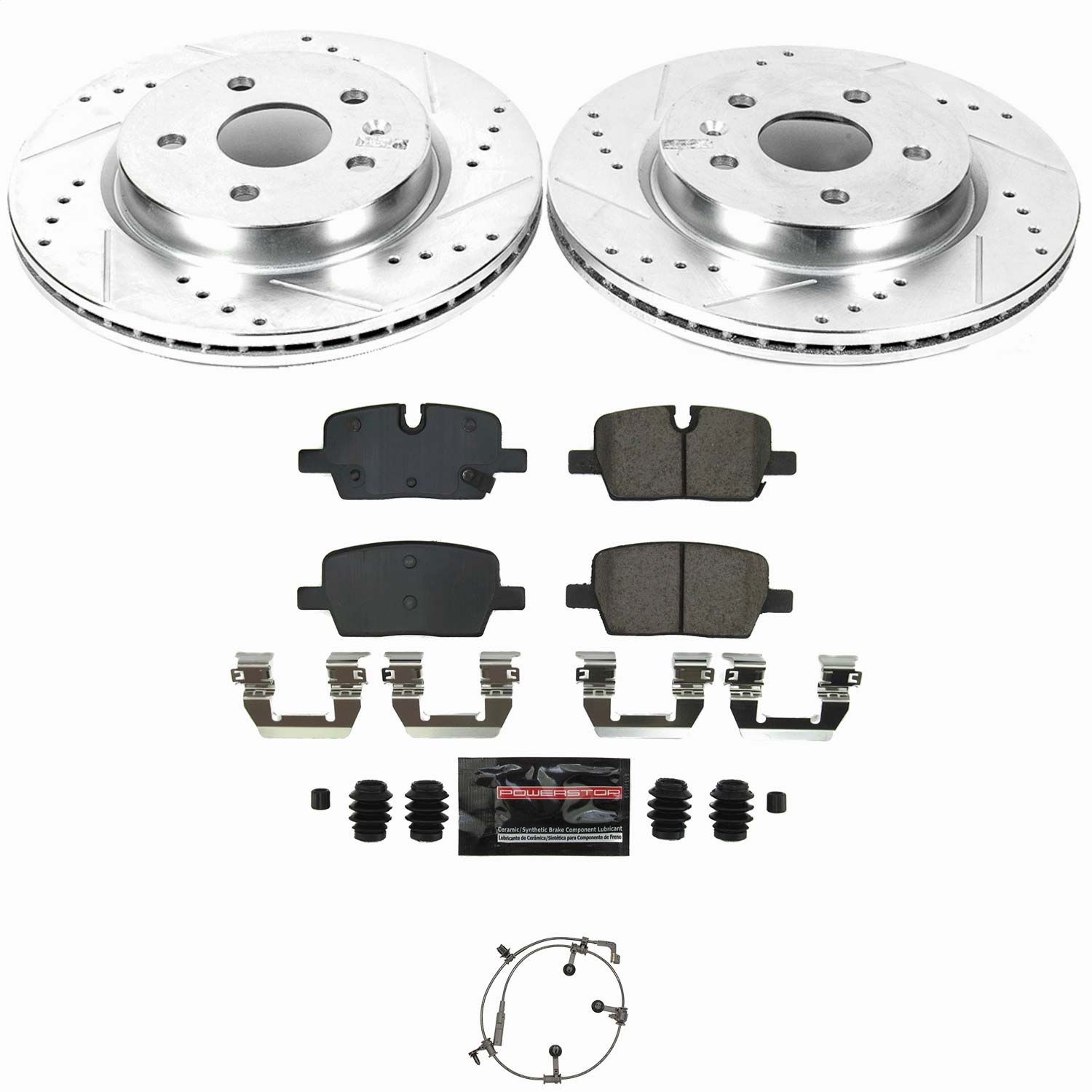Power Stop - K9300 - Rear - Disc Brake Pad and Rotor Kit
