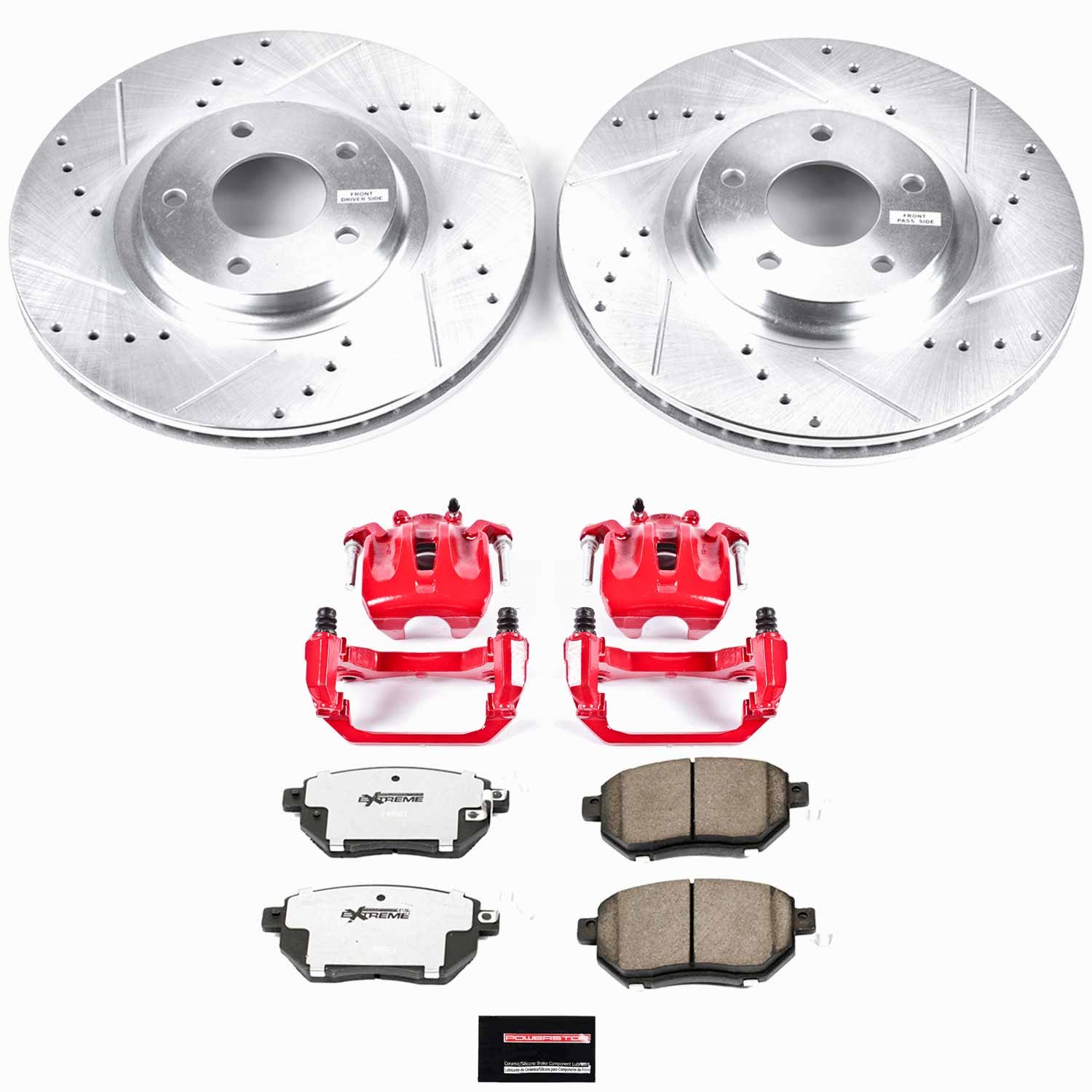 Power Stop - KC091A-26 - Front - Disc Brake Pad/Caliper and Rotor Kit