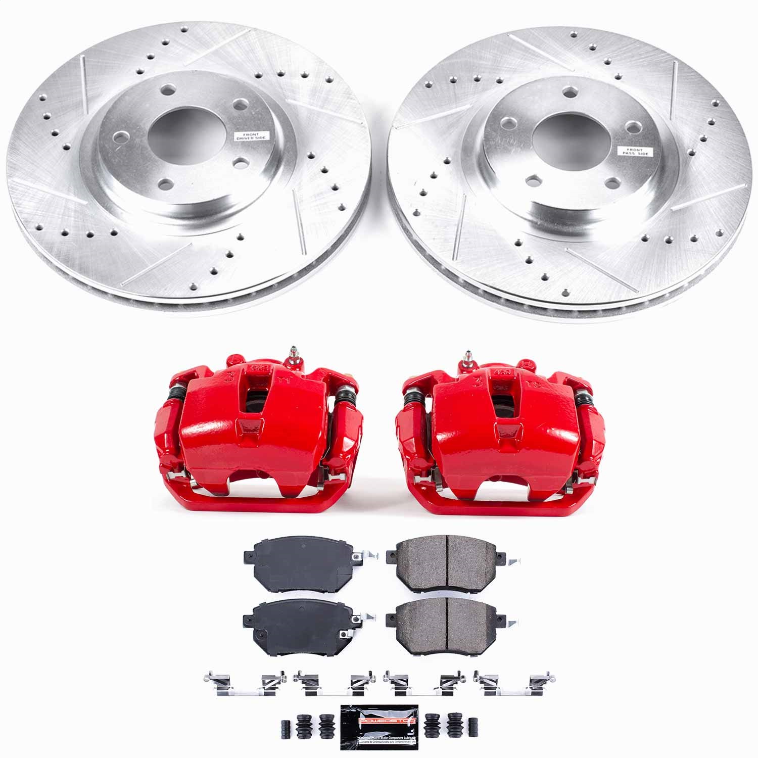 Power Stop - KC091B - Front - Disc Brake Pad/Caliper and Rotor Kit