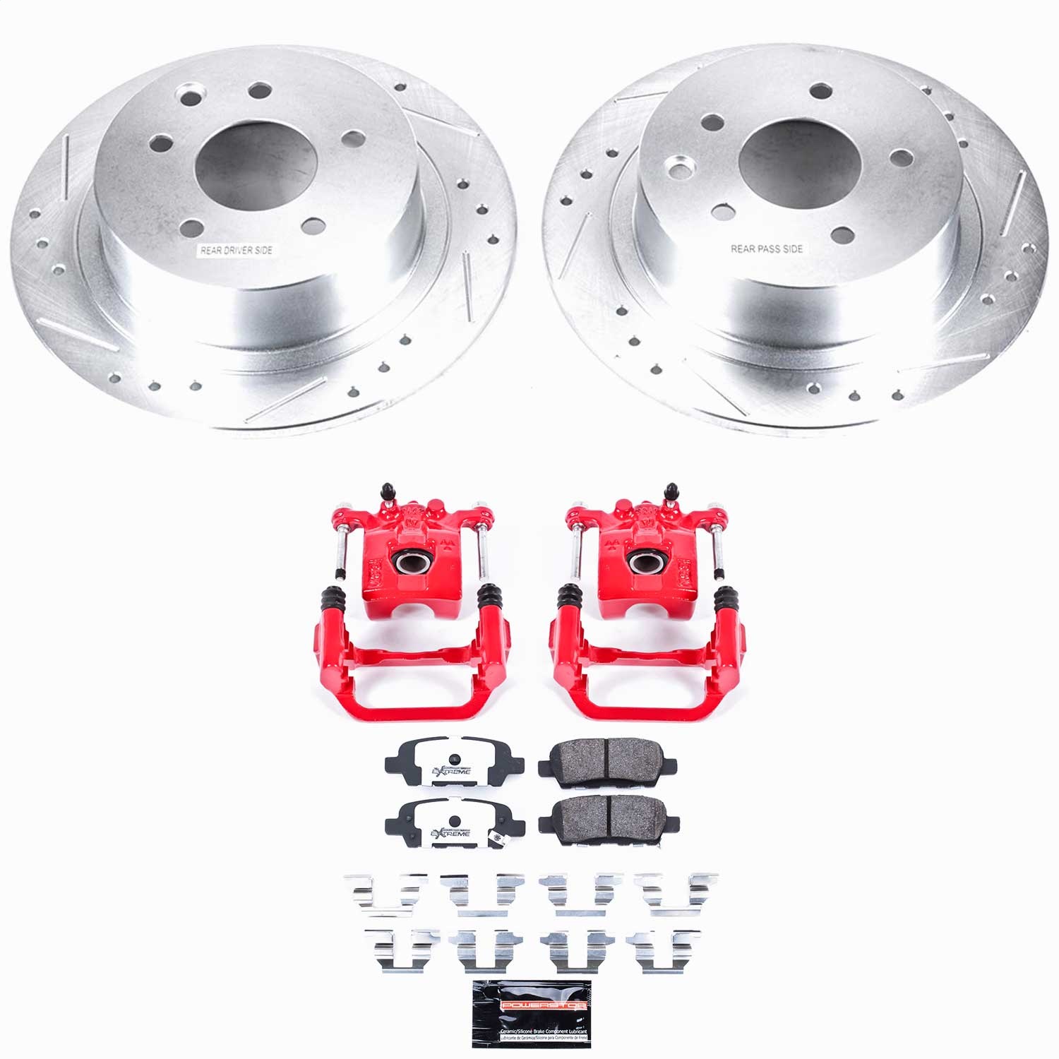 Power Stop - KC098-26 - Rear - Disc Brake Pad/Caliper and Rotor Kit