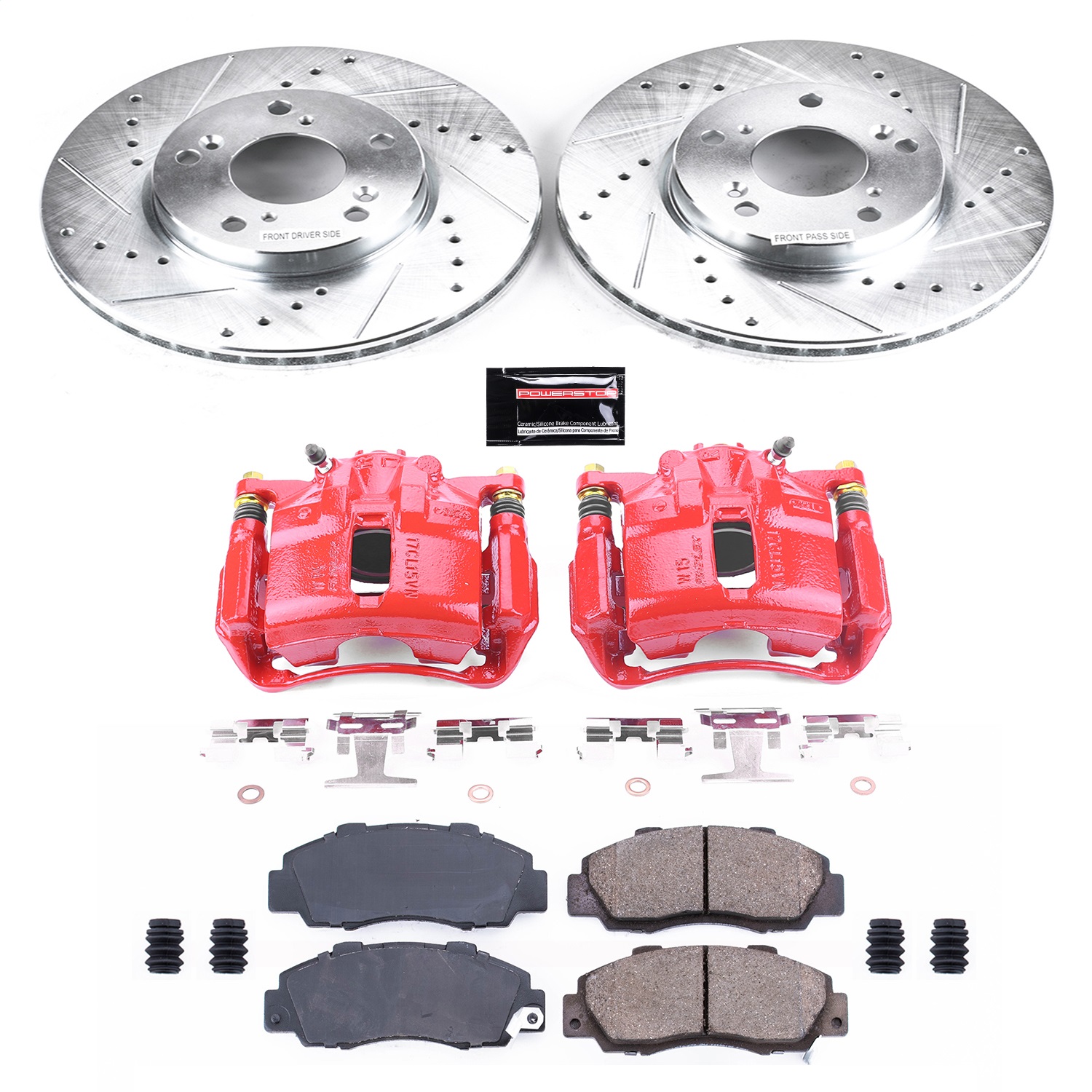 Power Stop - KC1041 - Front - Disc Brake Pad/Caliper and Rotor Kit