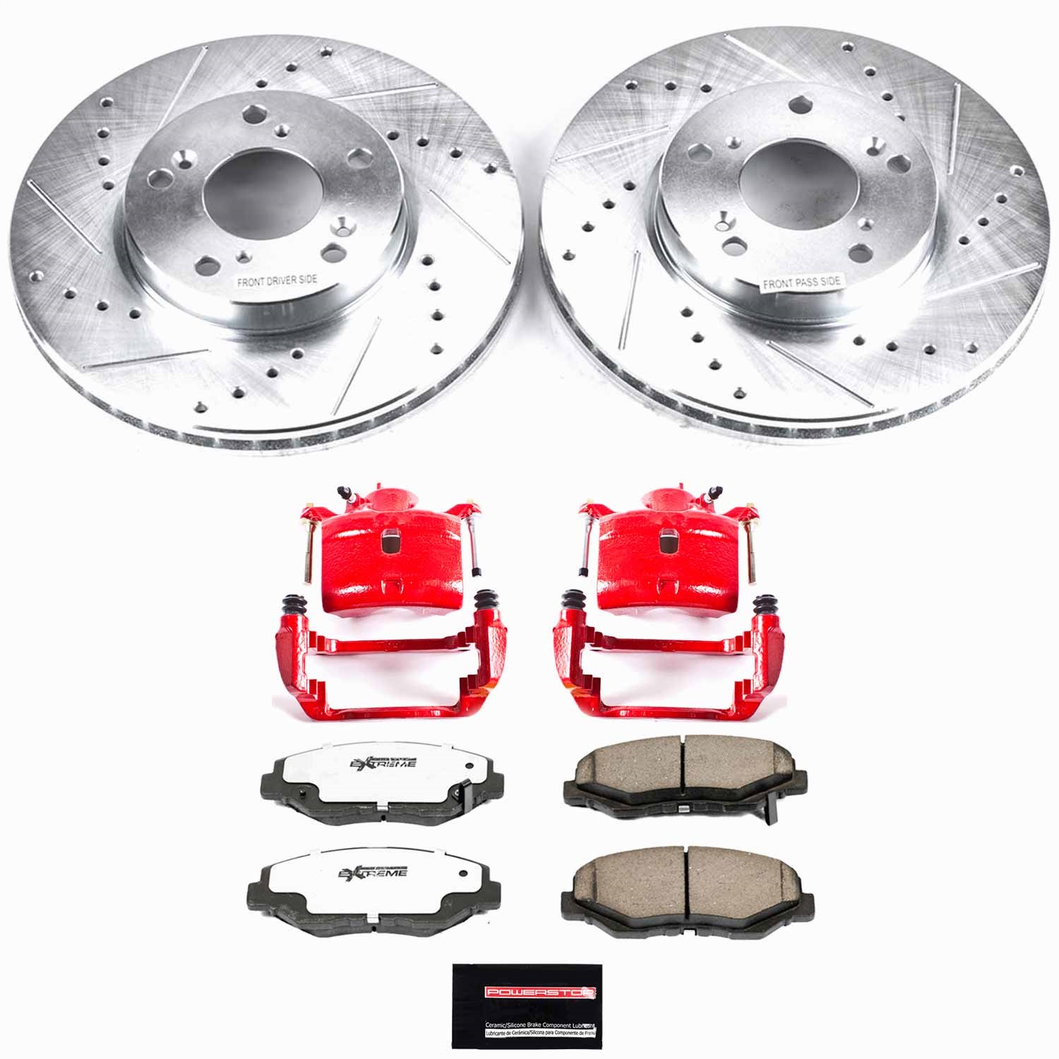 Power Stop - KC1043-26 - Front - Disc Brake Pad/Caliper and Rotor Kit