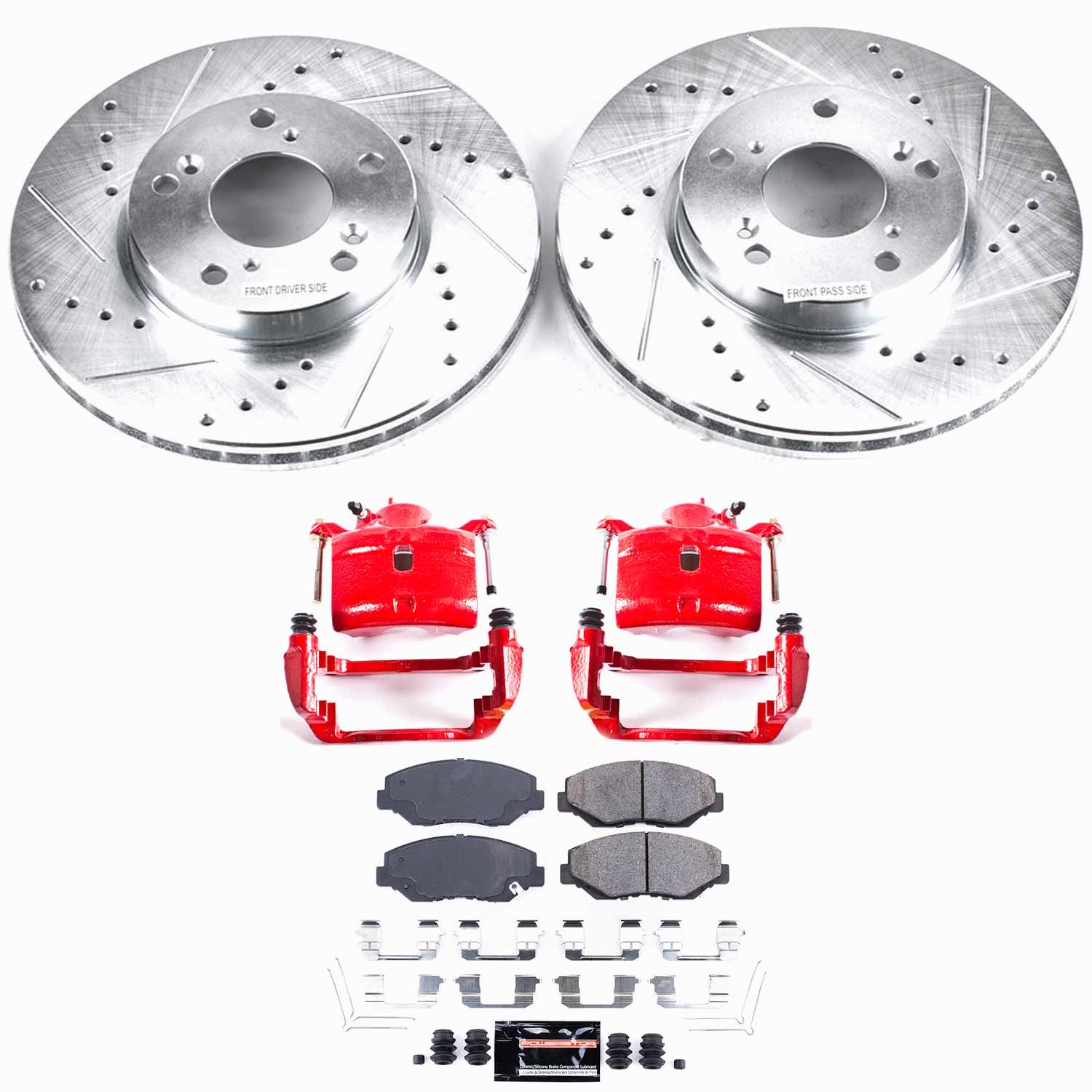 Power Stop - KC1043 - Front - Disc Brake Pad/Caliper and Rotor Kit