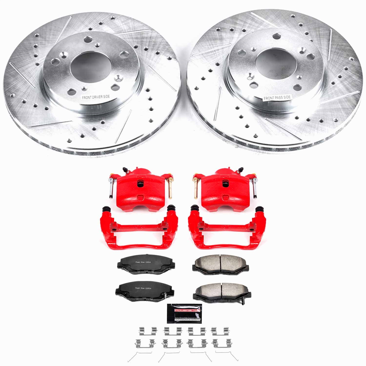 Power Stop - KC1043A-36 - Front - Disc Brake Pad/Caliper and Rotor Kit