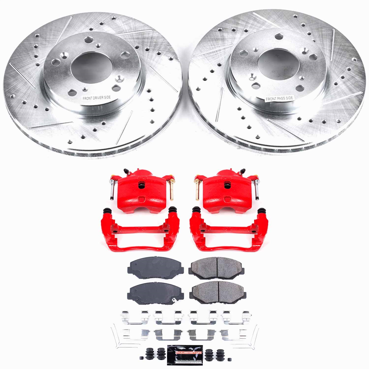 Power Stop - KC1043A - Front - Disc Brake Pad/Caliper and Rotor Kit