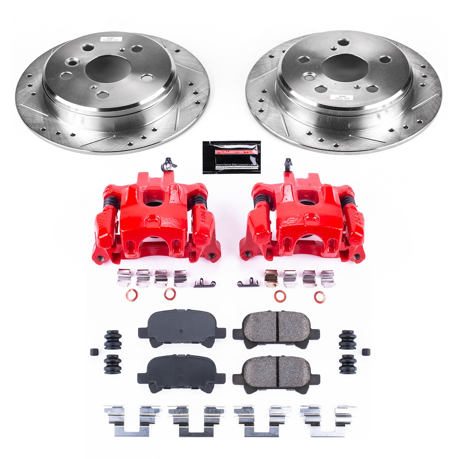 Power Stop - KC1083A - Rear - Disc Brake Pad/Caliper and Rotor Kit