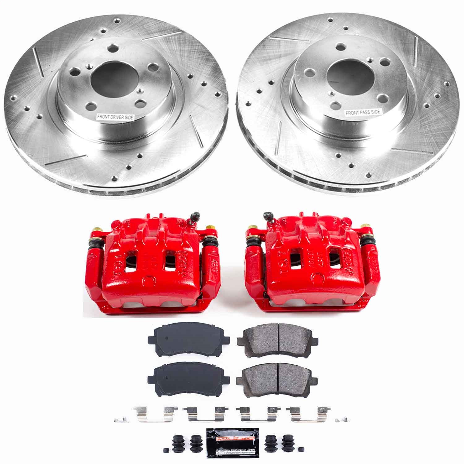 Power Stop - KC1120 - Front - Disc Brake Pad/Caliper and Rotor Kit