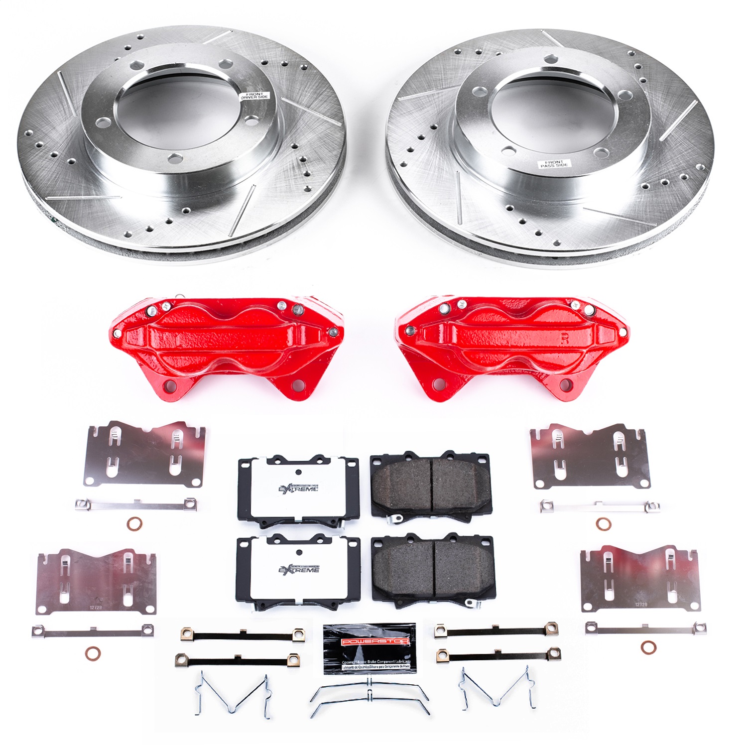 Power Stop - KC1132-36 - Front - Disc Brake Pad/Caliper and Rotor Kit