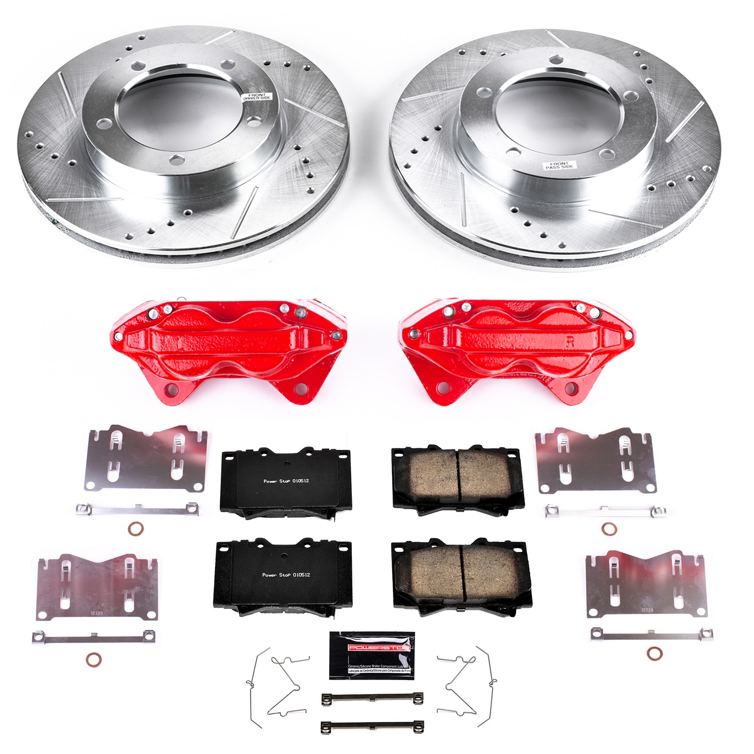 Power Stop - KC1132 - Front - Disc Brake Pad/Caliper and Rotor Kit
