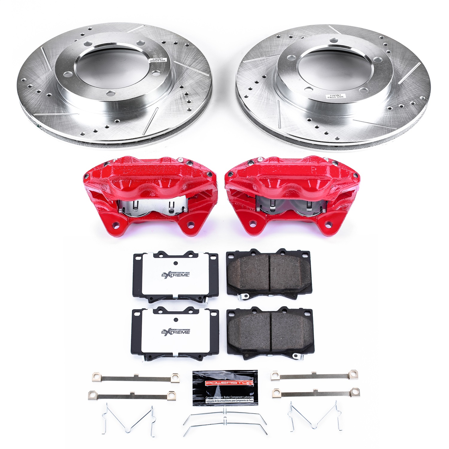 Power Stop - KC1132A-36 - Front - Disc Brake Pad/Caliper and Rotor Kit