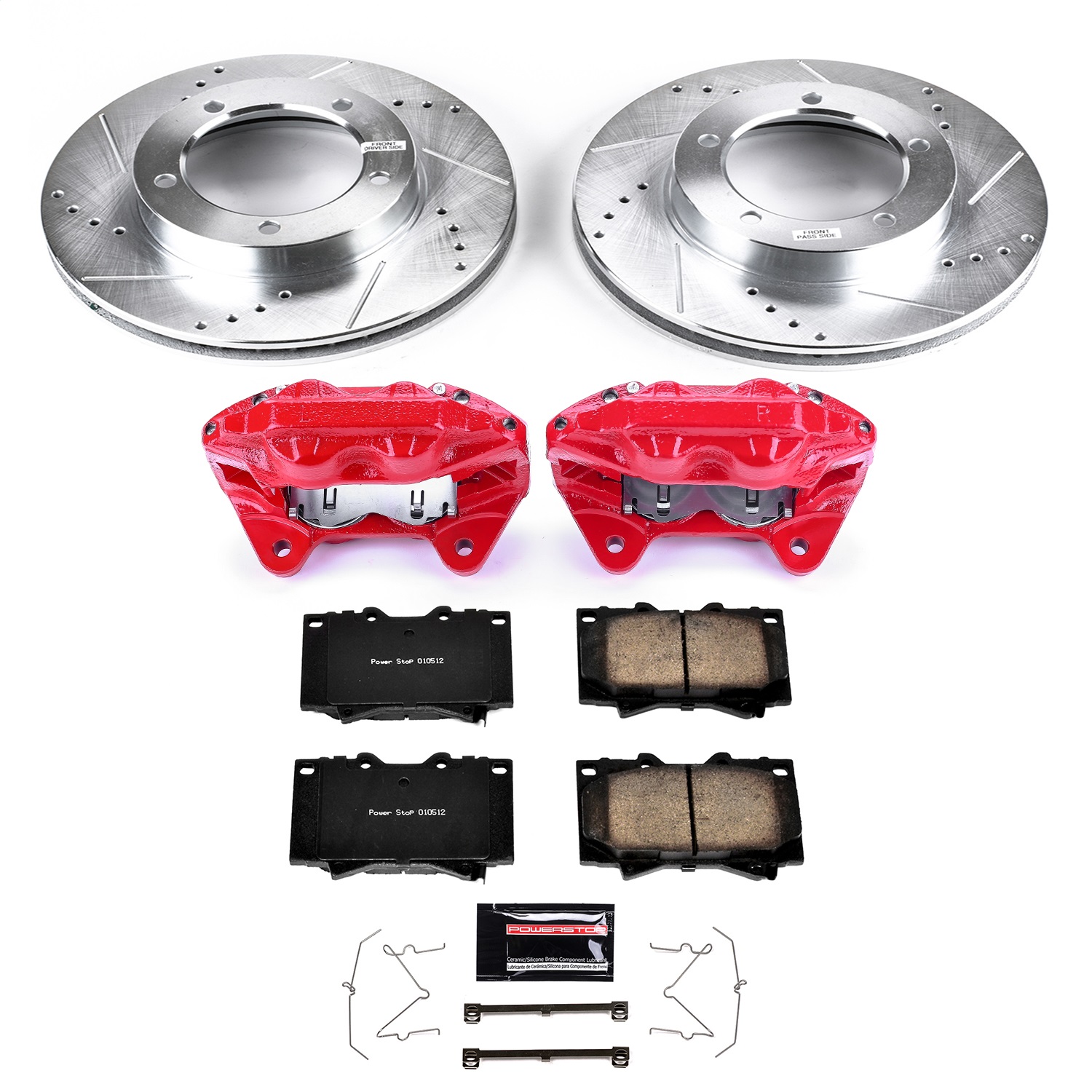 Power Stop - KC1132A - Front - Disc Brake Pad/Caliper and Rotor Kit