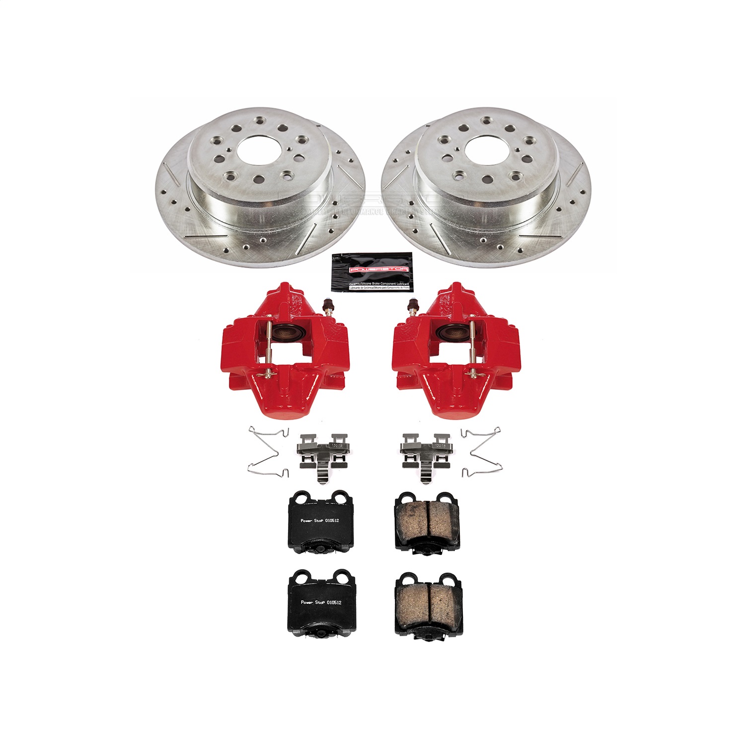 Power Stop - KC1149 - Rear - Disc Brake Pad/Caliper and Rotor Kit