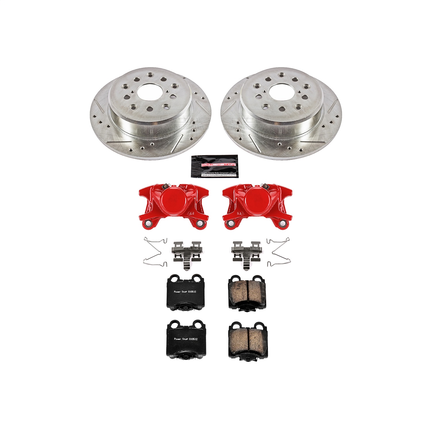 Power Stop - KC1149A - Rear - Disc Brake Pad/Caliper and Rotor Kit
