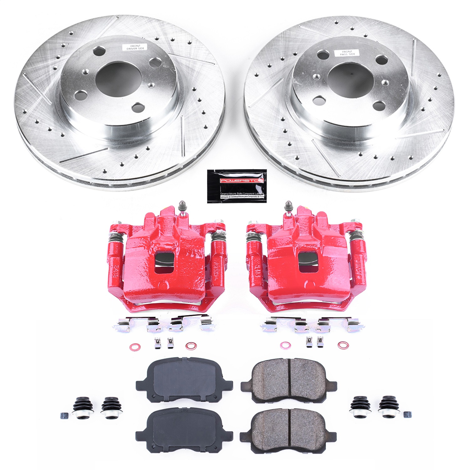Power Stop - KC1152 - Front - Disc Brake Pad/Caliper and Rotor Kit
