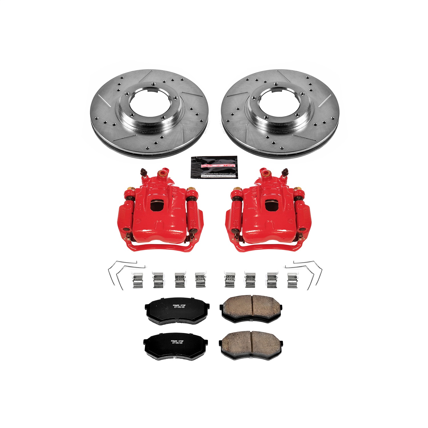 Power Stop - KC1232 - Front - Disc Brake Pad/Caliper and Rotor Kit