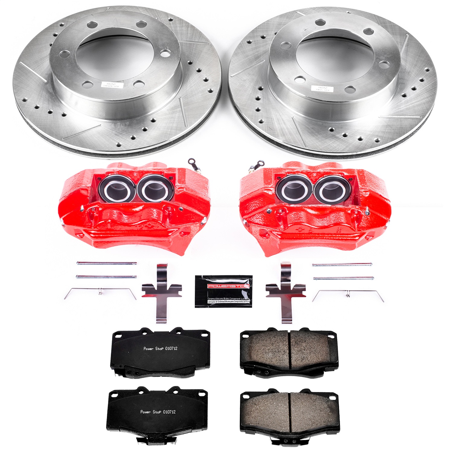 Power Stop - KC1233 - Front - Disc Brake Pad/Caliper and Rotor Kit
